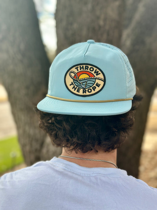 Water Resistant Light Blue Hat